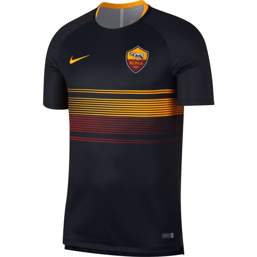 Camiseta Nike Roma Dry Squad Negro/Gol