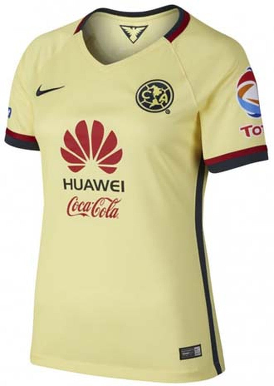 Camiseta de fútbol de manga corta Nike Club América Home Stadium para mujer