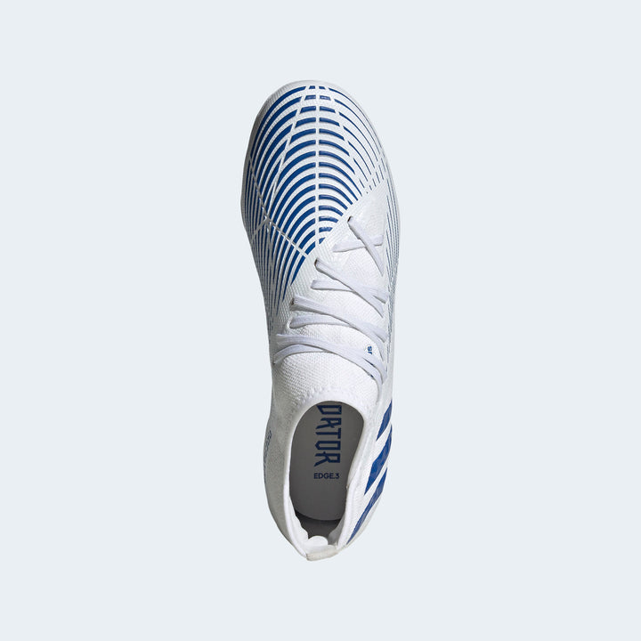 Botas de fútbol para terreno firme adidas Predator Edge 3 FG Blanco Nube / Azul Hi-Res / Blanco Nube