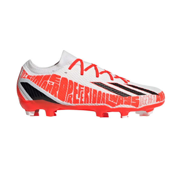 Botas de fútbol para terreno firme adidas Speed ​​Portal Messi.3 FG Blanco/Rojo