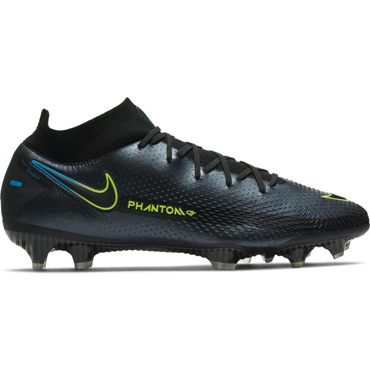 Botas de fútbol para terreno firme Nike Phantom GT Elite Dynamic Fit FG Negro/Cyber/Foto Azul