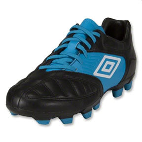 Botas de fútbol para superficies firmes Umbro Geometra Premier FG Negro/Blanco/Azul