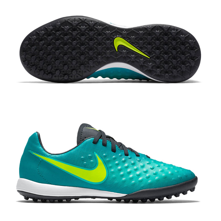 Botas de fútbol Nike Jr Magista Opus II TF para niños Verde azulado/Voltio/Obsidiana
