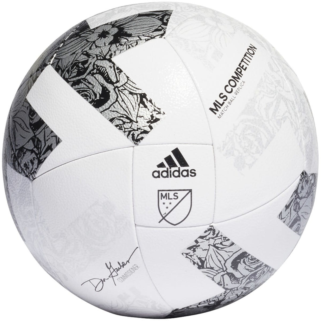 adidas MLS COM NFHS Soccer Ball White/Silver/Black