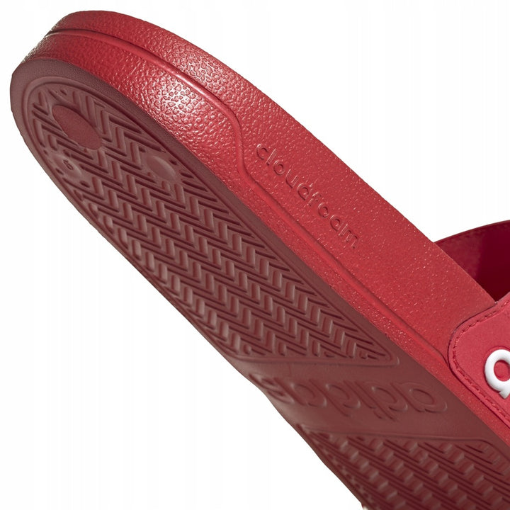 Chanclas de ducha adidas Adilette para hombre, color rojo y blanco