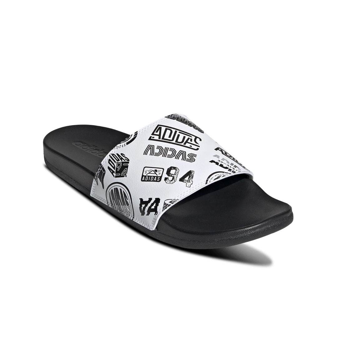 Chanclas adidas Adilette Comfort para hombre, color blanco y negro