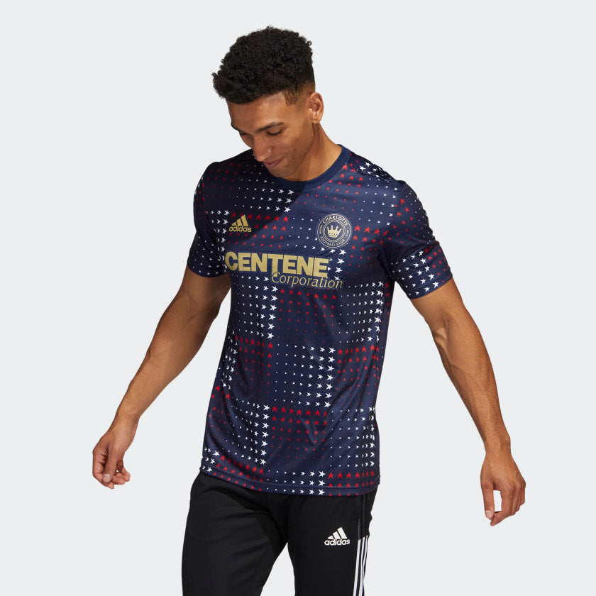 Camiseta adidas Charlotte FC Americana MLS pre-partido 22