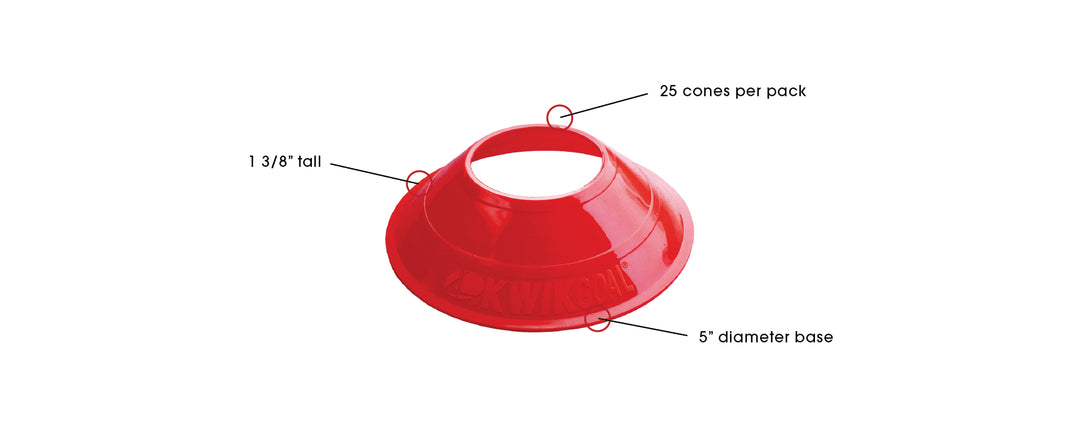 Kwikgoal Mini Disc Cones 25 Pack