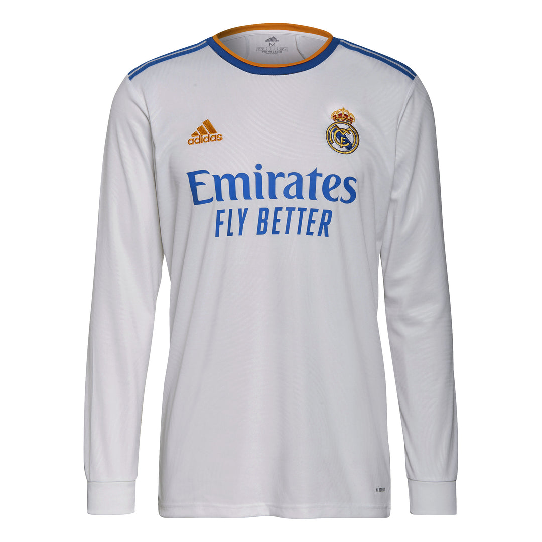 adidas Real Madrid Home Jersey manga larga 21 para hombre