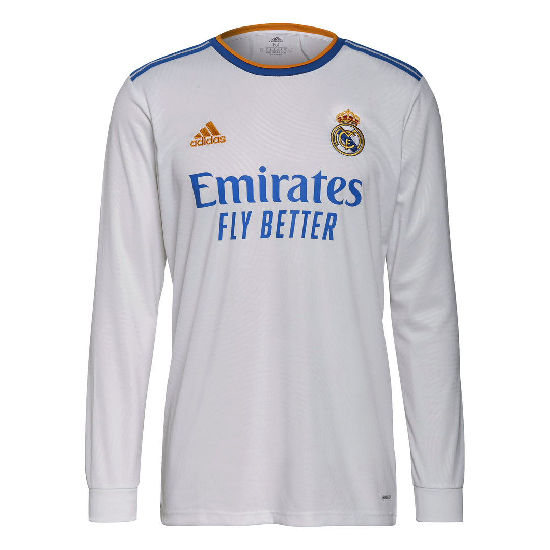 adidas Men's Real Madrid Home Jersey Long Sleeve 21