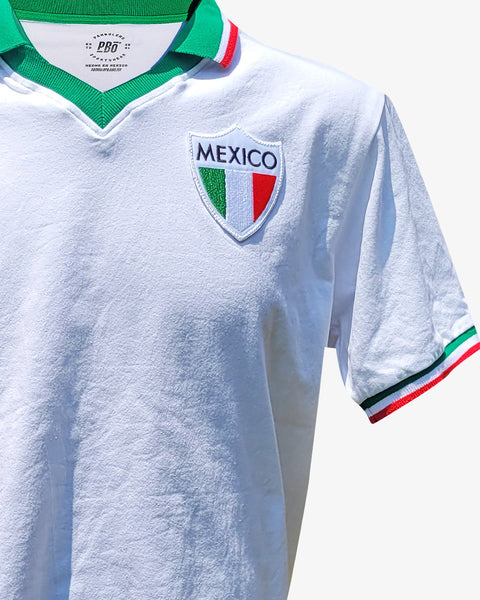 Camiseta Retro Mexico 1980 Blanca