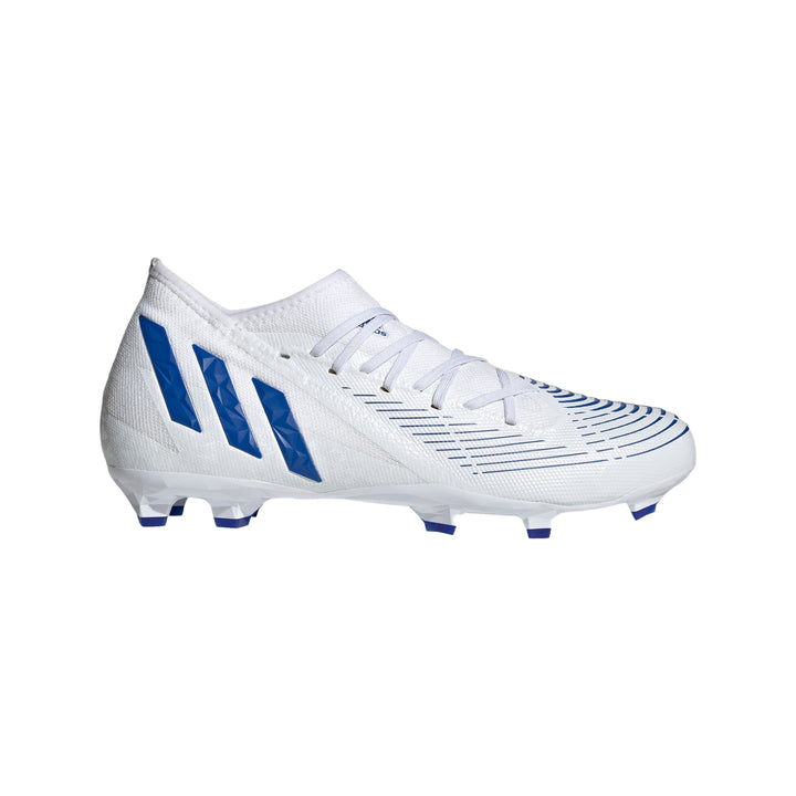 Botas de fútbol para terreno firme adidas Predator Edge 3 FG Blanco Nube / Azul Hi-Res / Blanco Nube