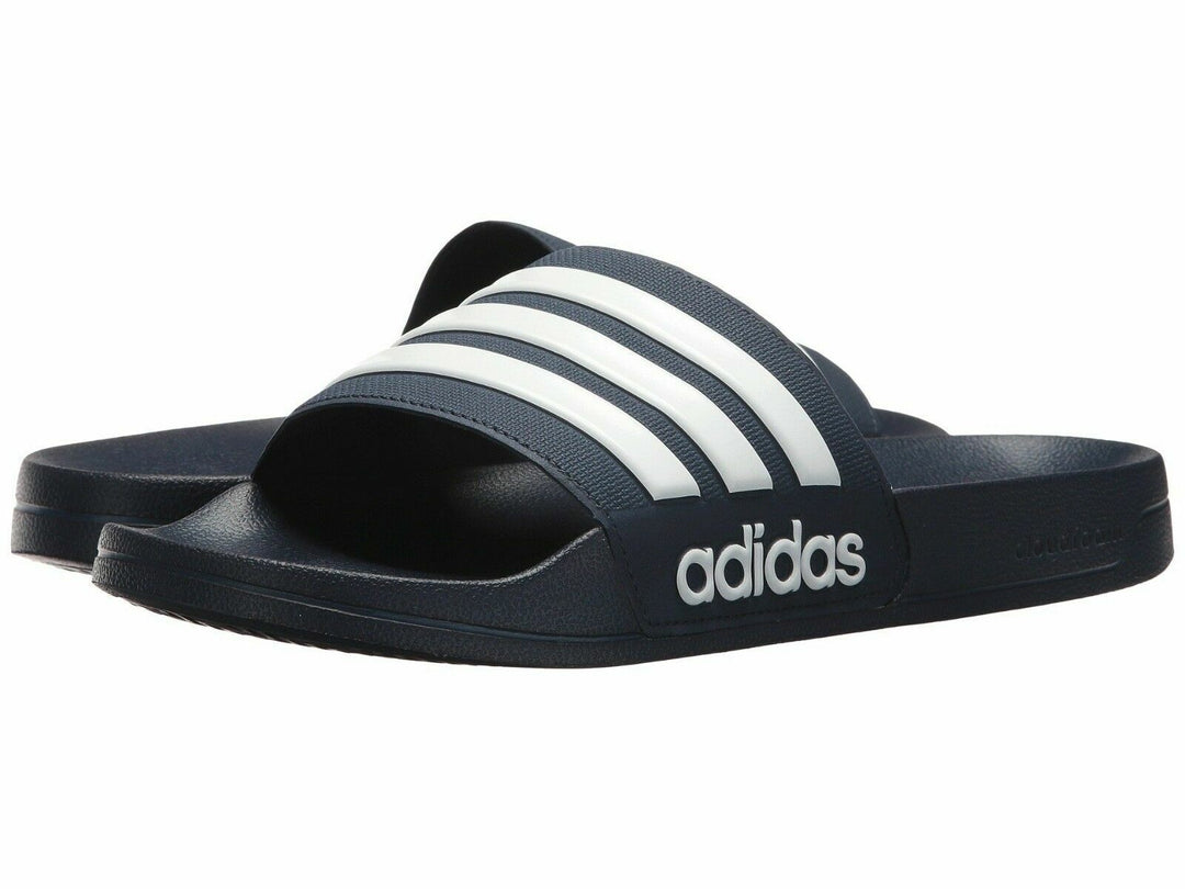 Chanclas de ducha adidas Adilette para hombre azul marino/blanco